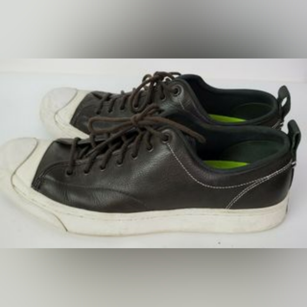 Converse Jack Purcell JP Laced OX Dark Brown Leather Shoes 153612C Mens Size 11